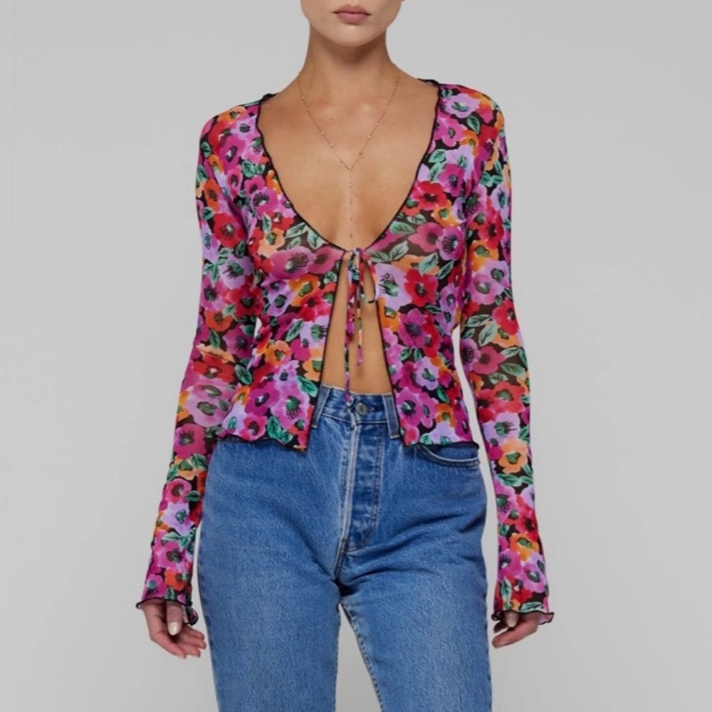 RESA Aliyah Mesh Top in Dahlia
